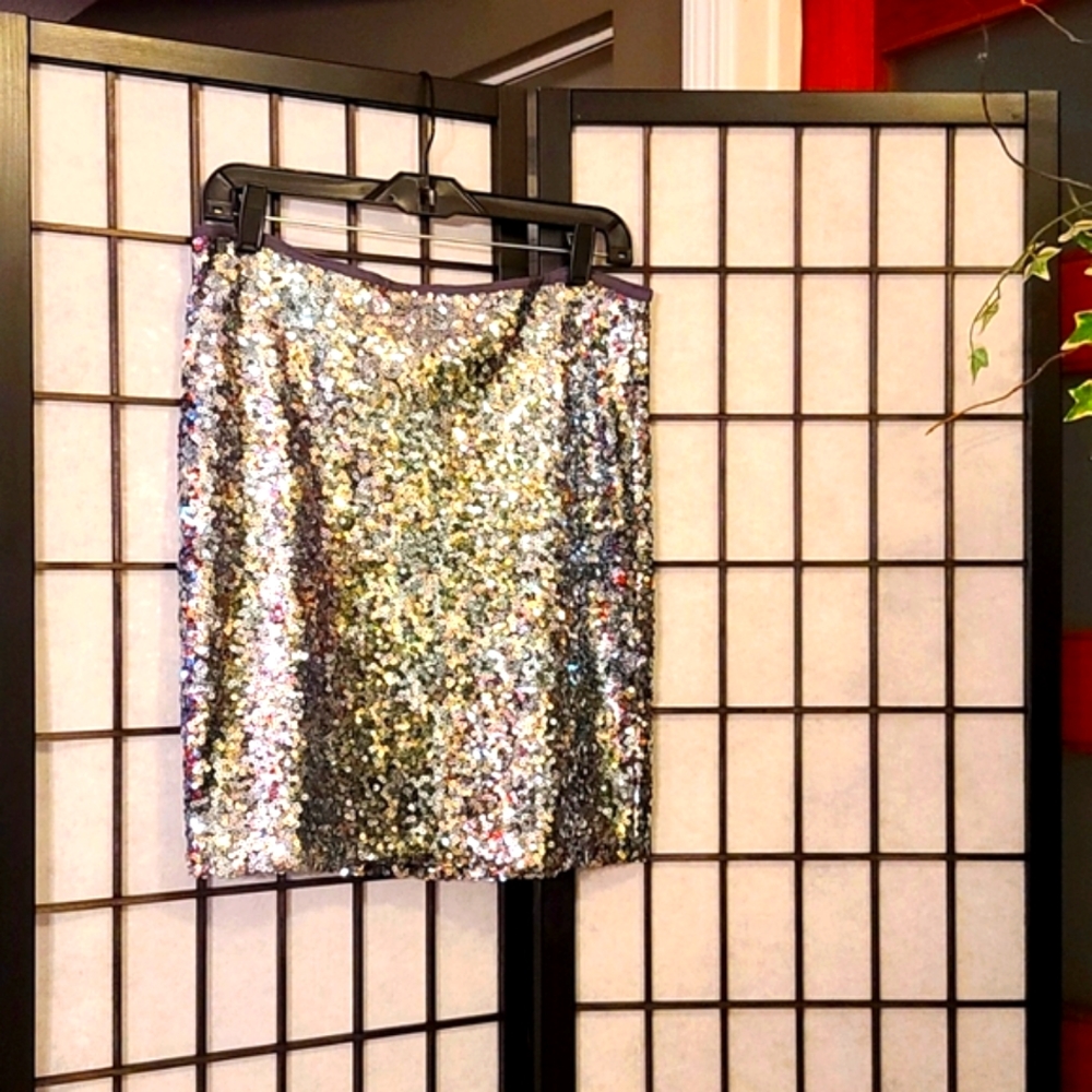 White House Black Market Beaded Skirt